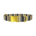 Honeycomb Stripe Dog Collar - metal gold