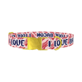 Bacon Love Dog Collar - metal gold