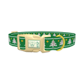 Christmas Knitted Tree Dog Collar - plastic gold