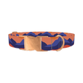 Abstract Mountain Dog Collar - metal rose gold