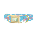 Cloud Phrase Dog Collar - plastic gold
