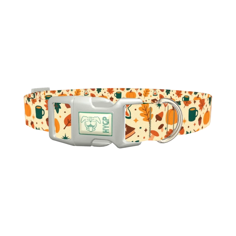 Cozy Fall Dog Collar - plastic silver