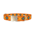 Geometric Tribal Dog Collar - metal silver