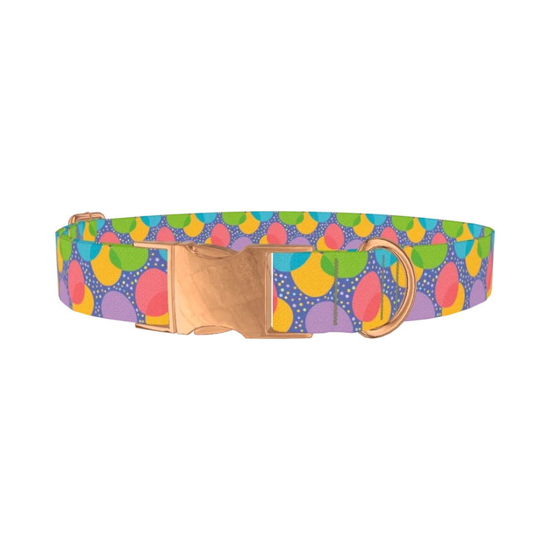 Easter Egg Dog Collar - metal rose gold