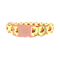 Spicy Pepper Flame Dog Collar - plastic rose gold