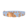 Gingerbread Candy Cane Dog Collar - metal rose gold