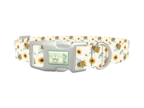 Bee and Sunflower Dog Collar