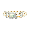 Bee and Sunflower Dog Collar - plastic silver
