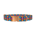 Geometric Pyramid Dog Collar - metal rose gold