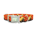 Halloween Haunted House Dog Collar - plastic silver