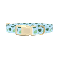 Monstera Leaf Dog Collar - plastic silver