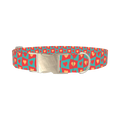 Groovy Hearts Dog Collar - metal silver