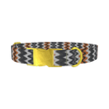 Tribal Ikat Dog Collar - metal gold