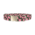 Floral Wild Rose Dog Collar - metal silver