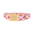 Pink Dinosaur Dog Collar - plastic gold
