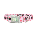 Heart Pattern Dog Collar - plastic silver
