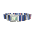Bold Striped Dog Collar - plastic silver