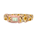 Sunflower Leaf Dog Collar - plastic rose gold