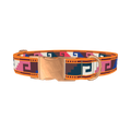 Aztec Meander Dog Collar - metal rose gold