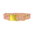Autumn Leaves Dog Collar - metal gold
