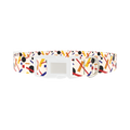 Geometric Abstract Dog Collar - plastic silver