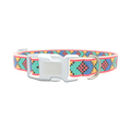 Geometric Pattern Dog Collar - plastic rose gold
