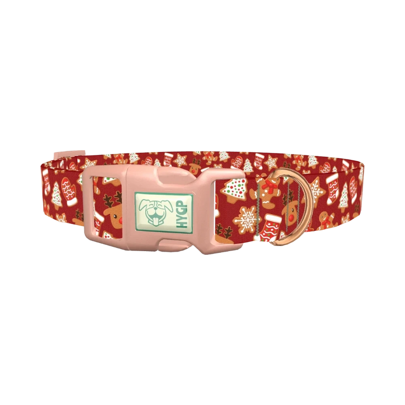 Christmas Cookie Dog Collar - plastic rose gold