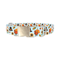 Thanksgiving Turkey Dog Collar - metal silver