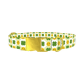 St. Patrick's Smiley Dog Collar - metal gold