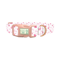 Pink Bunny Floral Dog Collar - plastic rose gold