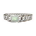 Silver Chain Brown Dog Collar - plastic silver