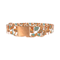 Mushroom Leaves Dog Collar - metal rose gold