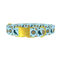 Mystical Crow Dog Collar - metal gold