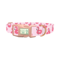 Pink Flamingo Dog Collar - plastic rose gold