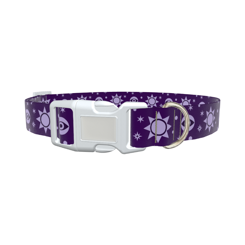 Mystical Sun Eye Dog Collar - plastic gold