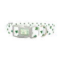 Watercolor Shamrock Dog Collar - plastic silver