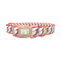 Silver Chain Red Dog Collar - plastic rose gold