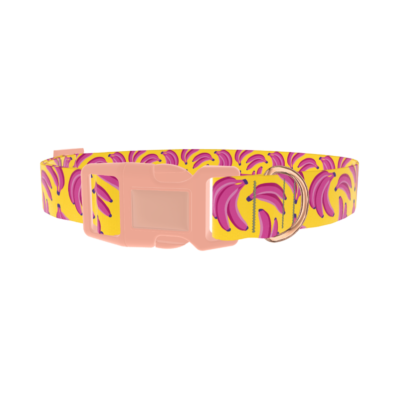 Fruit Banana Dog Collar - plastic rose gold