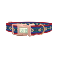 Geometric Rhombus Dog Collar - plastic rose gold