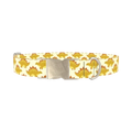 Yellow Stegosaurus Dog Collar - metal silver