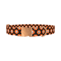 Halloween Skull Flower Dog Collar - metal rose gold