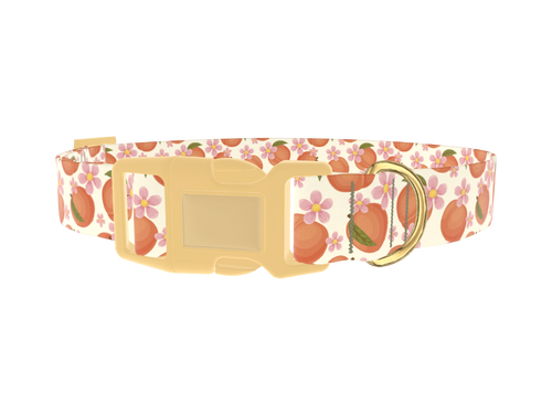 Peach Floral Dog Collar