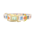 Halloween Embroidery Dog Collar - plastic gold