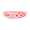 Pixel Heart Dog Collar - plastic gold