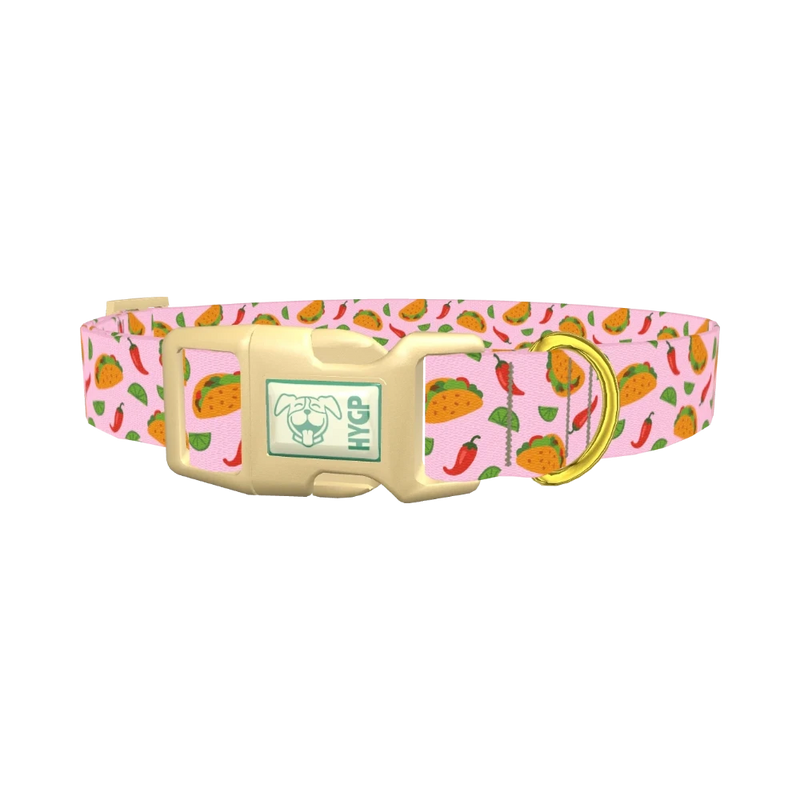 Chili Taco Dog Collar - plastic gold