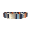 Striped Geometric Dog Collar - metal gold