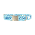 Peace Dove Dog Collar - metal silver