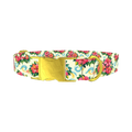 Tropical Hibiscus Dog Collar - metal gold
