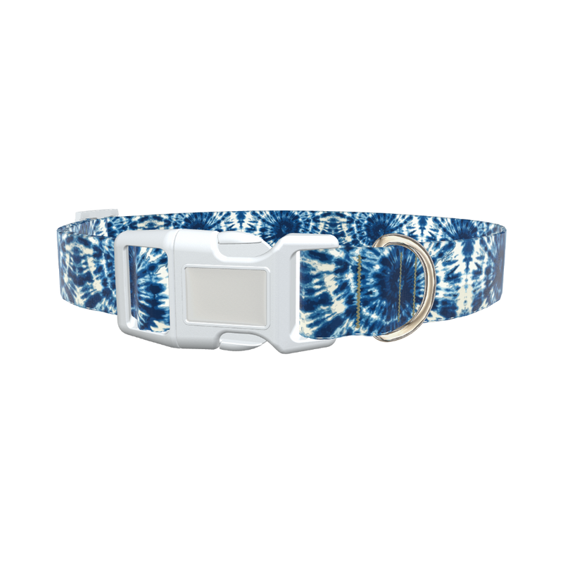 Spiral Tie Dye Dog Collar - plastic rose gold