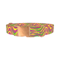 Colorful Wave Pattern Dog Collar - metal rose gold